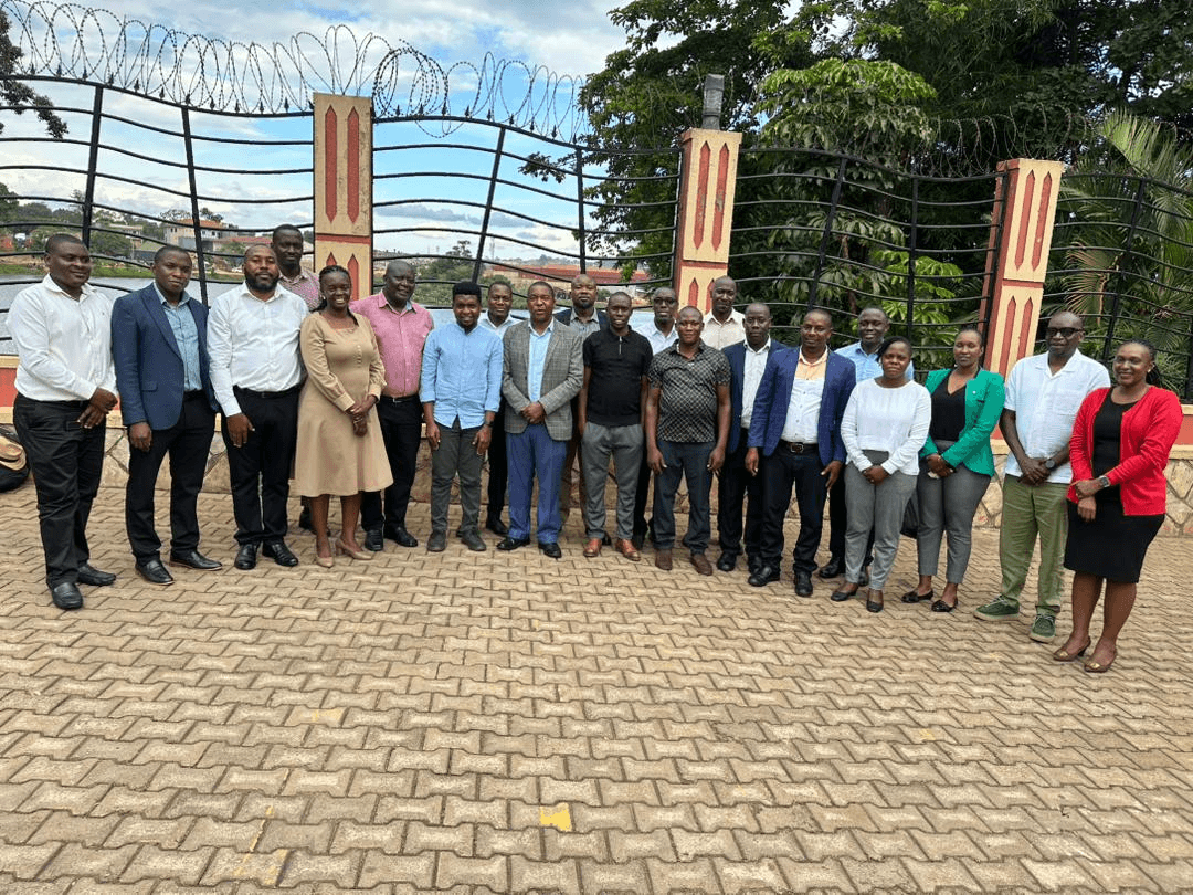 Dr Frank Mugabe of the Ministry of Health's NCD department with anchor representatives of Uganda's ALIGN-T1D consortium.